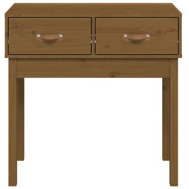 vidaXL Τραπέζι κονσόλα Καφέ μελί 76,5x40x75cm Μασίφ Ξύλο Πεύκου 1 τεμ.