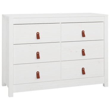 vidaXL Βοηθητικό Ντουλάπι Λευκό 100x40x72cm από Μασίφ Ξύλο Πεύκου 1 τεμ.
