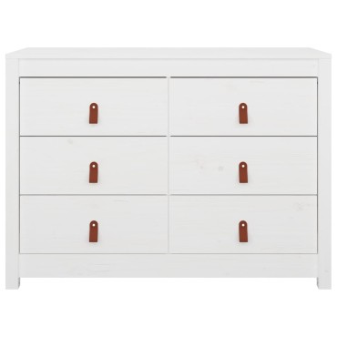 vidaXL Βοηθητικό Ντουλάπι Λευκό 100x40x72cm από Μασίφ Ξύλο Πεύκου 1 τεμ.