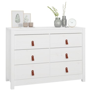 vidaXL Βοηθητικό Ντουλάπι Λευκό 100x40x72cm από Μασίφ Ξύλο Πεύκου 1 τεμ.