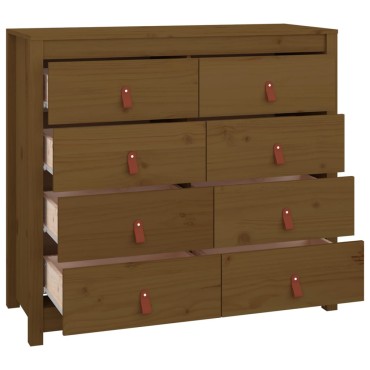 vidaXL Βοηθητικό Ντουλάπι Καφέ Μελί 100x40x90cmαπό Μασίφ Ξύλο Πεύκου 1 τεμ.