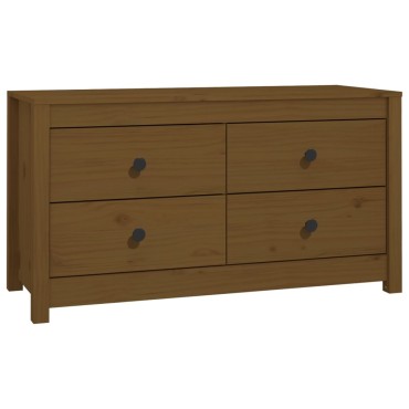 vidaXL Βοηθητικό Ντουλάπι Καφέ Μελί 100x40x54cmαπό Μασίφ Ξύλο Πεύκου 1 τεμ.