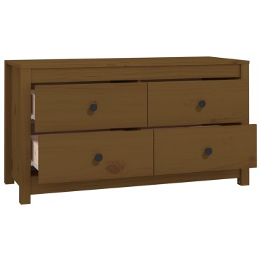 vidaXL Βοηθητικό Ντουλάπι Καφέ Μελί 100x40x54cmαπό Μασίφ Ξύλο Πεύκου 1 τεμ.