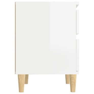 vidaXL Κομοδίνα Γυαλιστερό Λευκό 40x35x50cm 1 τεμ.