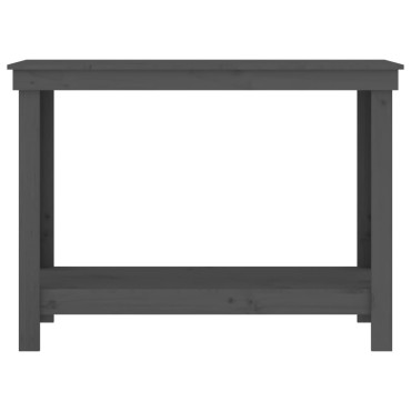 vidaXL Πάγκος Εργασίας Γκρι 110x50x80 εκ. από Μασίφ Ξύλο Πεύκου