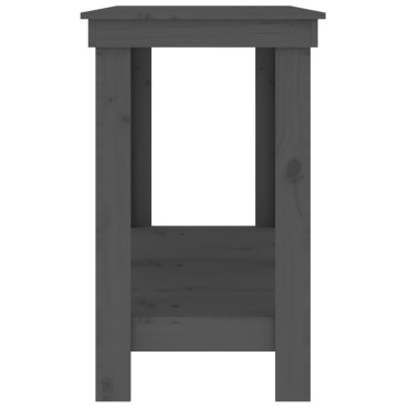 vidaXL Πάγκος Εργασίας Γκρι 140x50x80 εκ. από Μασίφ Ξύλο Πεύκου