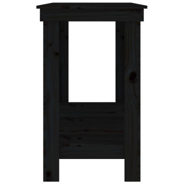 vidaXL Πάγκος Εργασίας Μαύρος 180x50x80 εκ. από Μασίφ Ξύλο Πεύκου