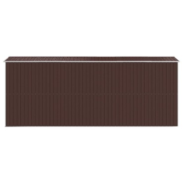 vidaXL Αποθήκη Κήπου Σκούρο καφέ 192x523x223 εκ. Γαλβανισμένο Ατσάλι