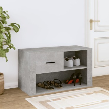 vidaXL Παπουτσοθήκη Γκρι Σκυροδέματος 80x35x45cm Επεξεργασμένο Ξύλο