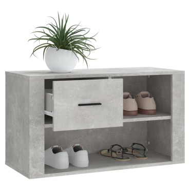 vidaXL Παπουτσοθήκη Γκρι Σκυροδέματος 80x35x45cm Επεξεργασμένο Ξύλο
