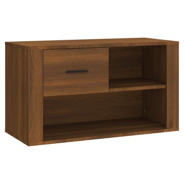 vidaXL Παπουτσοθήκη Καφέ Δρυς 80x35x45cm από Επεξεργασμένο Ξύλο