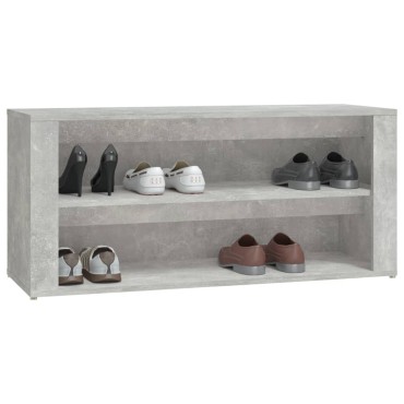 vidaXL Παπουτσοθήκη Γκρι Σκυροδέματος 100x35x45cm Επεξεργασμένο Ξύλο