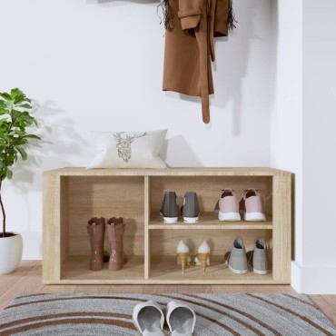vidaXL Παπουτσοθήκη Sonoma Δρυς 100x35x45cm από Επεξεργασμένο Ξύλο