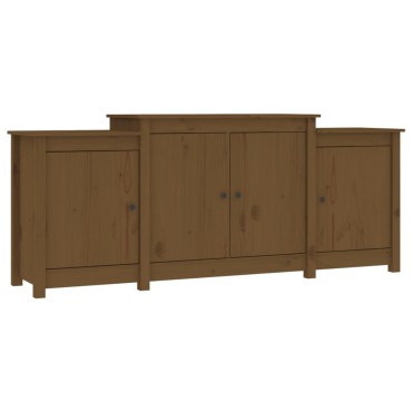 vidaXL Ντουλάπι Καφέ Μελί 164x37x68cm από Μασίφ Ξύλο Πεύκου 1 τεμ.