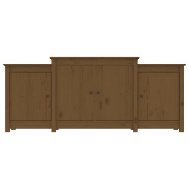 vidaXL Ντουλάπι Καφέ Μελί 164x37x68cm από Μασίφ Ξύλο Πεύκου 1 τεμ.