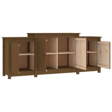 vidaXL Ντουλάπι Καφέ Μελί 164x37x68cm από Μασίφ Ξύλο Πεύκου 1 τεμ.