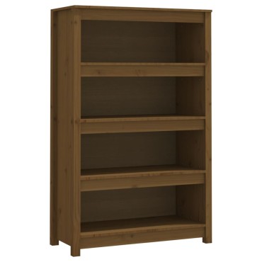 vidaXL Βιβλιοθήκη Μελί 80x35x126cm από Μασίφ Ξύλο Πεύκου 1 τεμ.