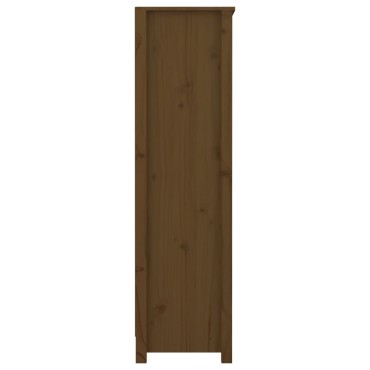 vidaXL Βιβλιοθήκη Μελί 80x35x126cm από Μασίφ Ξύλο Πεύκου 1 τεμ.