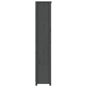 vidaXL Βιβλιοθήκη Γκρι 80x35x183cm από Μασίφ Ξύλο Πεύκου 1 τεμ.