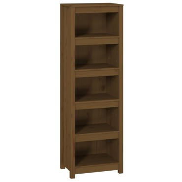 vidaXL Βιβλιοθήκη Μελί 50x35x154cm από Μασίφ Ξύλο Πεύκου 1 τεμ.
