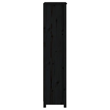 vidaXL Βιβλιοθήκη Μαύρη 50x35x154cm από Μασίφ Ξύλο Πεύκου 1 τεμ.