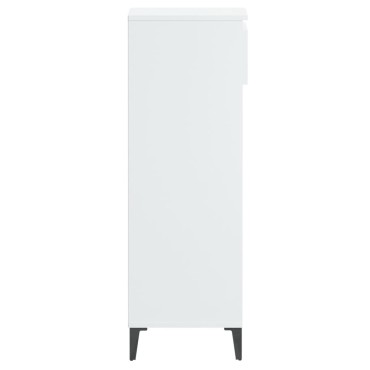 vidaXL Παπουτσοθήκη Γυαλιστερή Λευκή 40x36x105cm Επεξεργασμένο Ξύλο