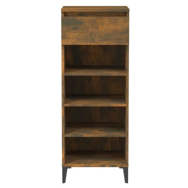 vidaXL Παπουτσοθήκη Καπνιστή Δρυς 40x36x105cm Επεξεργασμένο Ξύλο