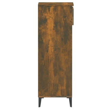 vidaXL Παπουτσοθήκη Καπνιστή Δρυς 40x36x105cm Επεξεργασμένο Ξύλο