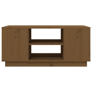vidaXL Τραπεζάκι Σαλονιού Καφέ Μελί 90x49x40,5cm Μασίφ Ξύλο Πεύκου 1 τεμ.