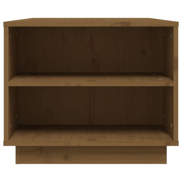 vidaXL Τραπεζάκι Σαλονιού Καφέ Μελί 90x49x40,5cm Μασίφ Ξύλο Πεύκου 1 τεμ.
