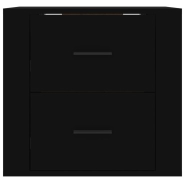 vidaXL Κομοδίνο Επιτοίχιο Μαύρα 50x36 x47cm 1 τεμ.