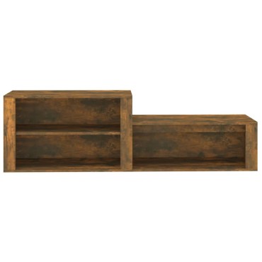 vidaXL Παπουτσοθήκη Καπνιστή Δρυς 150x35x45cm από Επεξεργασμένο Ξύλο