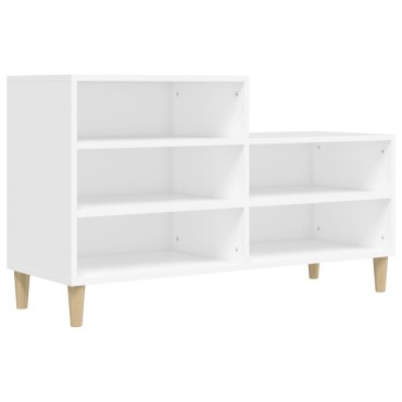 vidaXL Παπουτσοθήκη Λευκή 102x36x60cm από Επεξεργασμένο Ξύλο
