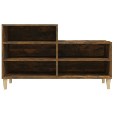 vidaXL Παπουτσοθήκη Καπνιστή Δρυς 102x36x60cm από Επεξεργασμένο Ξύλο