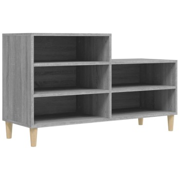 vidaXL Παπουτσοθήκη Γκρι Sonoma 102x36x60cm από Επεξεργασμένο Ξύλο