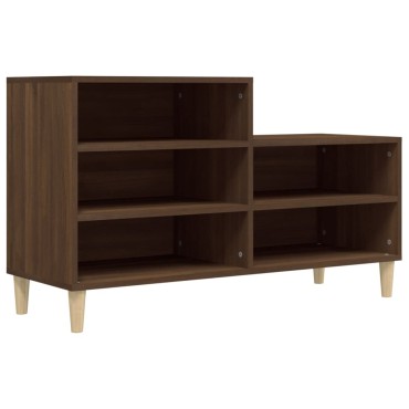 vidaXL Παπουτσοθήκη Καφέ Δρυς 102x36x60cm από Επεξεργασμένο Ξύλο