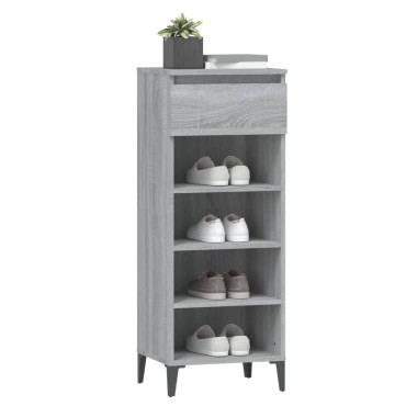 vidaXL Παπουτσοθήκη Γκρι Sonoma 40x36x105cm από Επεξεργασμένο Ξύλο
