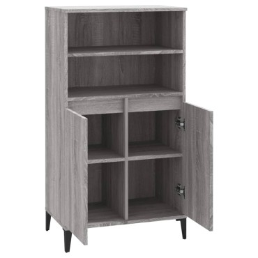 vidaXL Ντουλάπι Γκρι Sonoma 60x36x110cm από Επεξεργασμένο Ξύλο 1 τεμ.