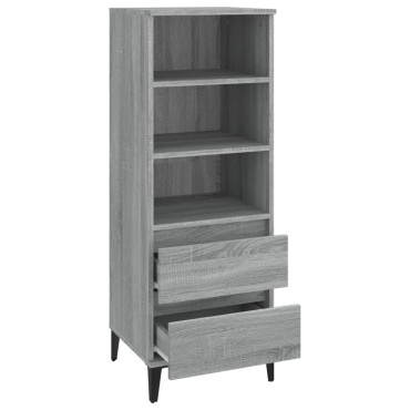 vidaXL Ντουλάπι Γκρι Sonoma 40x36x110cm από Επεξεργασμένο Ξύλο 1 τεμ.
