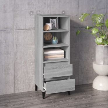 vidaXL Ντουλάπι Γκρι Sonoma 40x36x110cm από Επεξεργασμένο Ξύλο 1 τεμ.