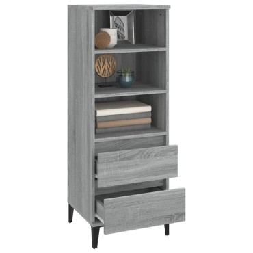 vidaXL Ντουλάπι Γκρι Sonoma 40x36x110cm από Επεξεργασμένο Ξύλο 1 τεμ.