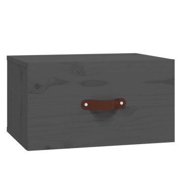 vidaXL Κομοδίνα Επιτοίχια 2 τεμ. Γκρι 40x29,5x22cm
