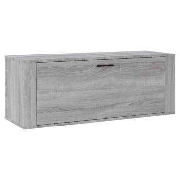 vidaXL Παπουτσοθήκη Επιτοίχια Sonoma Γκρι 100x35x38cm Επεξ. Ξύλο