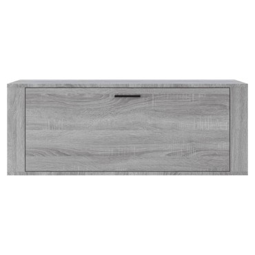 vidaXL Παπουτσοθήκη Επιτοίχια Sonoma Γκρι 100x35x38cm Επεξ. Ξύλο