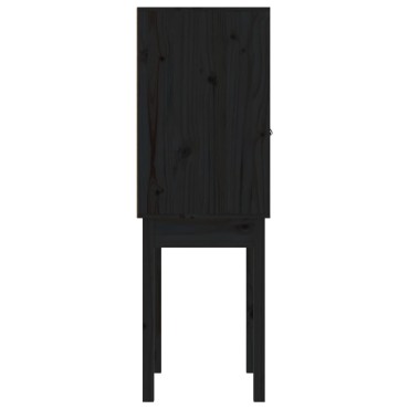 vidaXL Ντουλάπι Ψηλό Μαύρο 60x40x120cm από Μασίφ Ξύλο Πεύκου 1 τεμ.