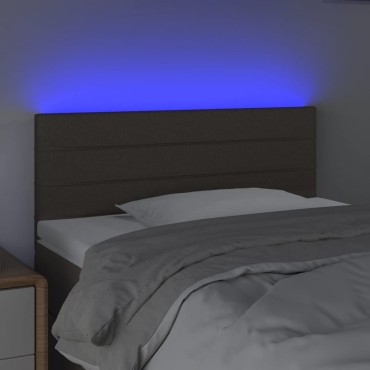 vidaXL Κεφαλάρι Κρεβατιού LED Taupe 80x5x78/88cm Υφασμάτινο 1 τεμ.