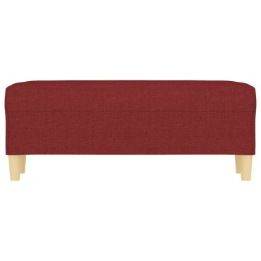 vidaXL Πάγκος μπορντό 100x35x41cm Υφασμάτινος 1 τεμ.