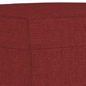 vidaXL Πάγκος μπορντό 100x35x41cm Υφασμάτινος 1 τεμ.