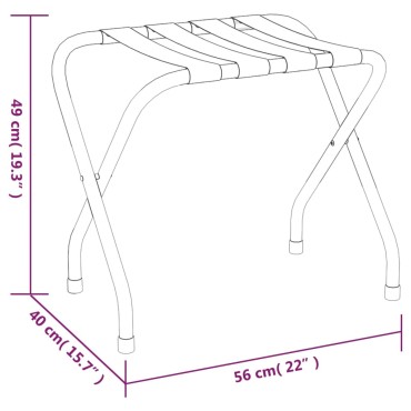 vidaXL Ράφι Αποσκευών Μαύρο και Ασημί 56 x 40 x 49 εκ.