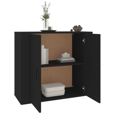 vidaXL Συρταριέρα Μαύρη 80x33x70cm από Επεξεργασμένο Ξύλο 1 τεμ.